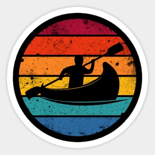 Canoeing retro Design Sticker